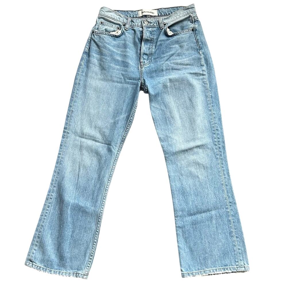 Reformation 27 Straight Boot Denim Jeans